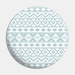 Aztec Essence Duck Egg Blue & White Pattern Pin