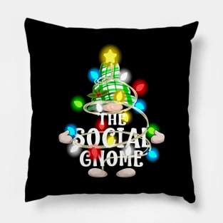 The Social Gnome Christmas Matching Family Shirt Pillow