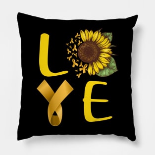 love appendix cancer sunflower Pillow