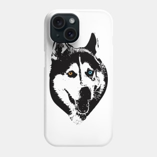 Siberian Husky Face Design Phone Case