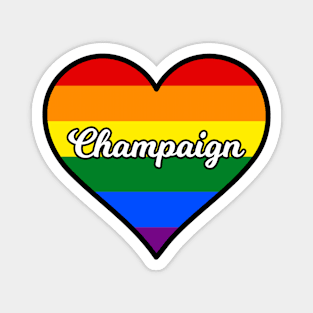 Champaign Illinois Gay Pride Heart Magnet