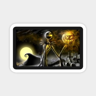 Jack Halloween, the nightmare before Christmas, jack skellington, halloween, pumpkin king Magnet