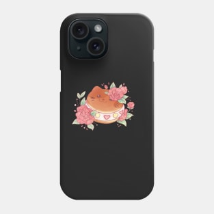 Cat ice cream sandwich with fruits Phone Case