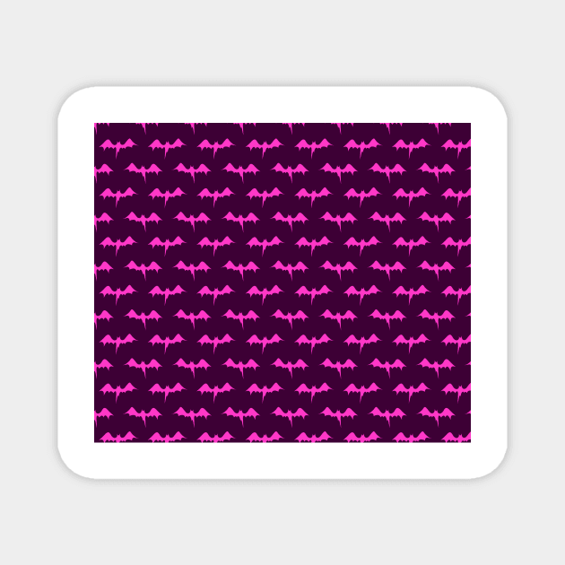Dark Purple Bat Pattern Magnet by saradaboru