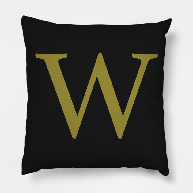 W letter Pillow by harrypottervids