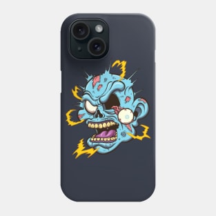 Electrocuted Zombie Head Phone Case