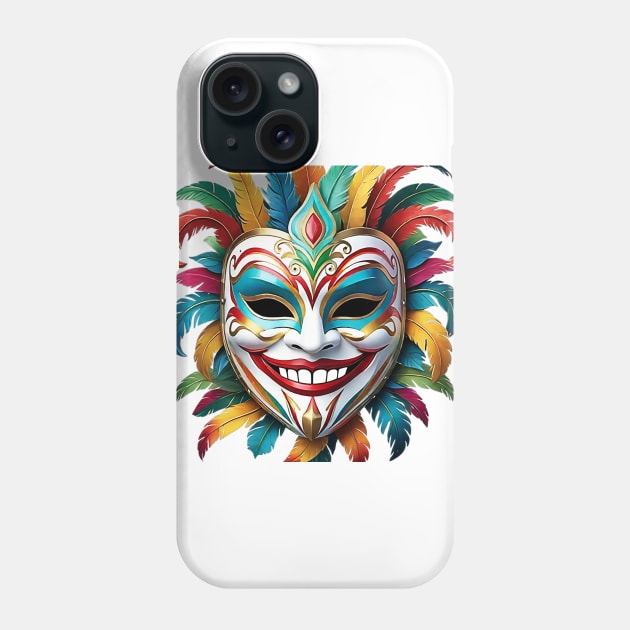 Happy Looking Festival Mask Phone Case by likbatonboot