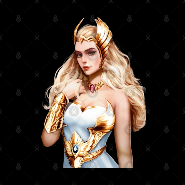 She-Ra with Broskull Necklace Character Art V.2 by CastleBroskull