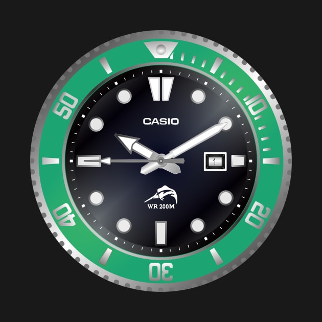 Casio Duro in Green by RadDadArt