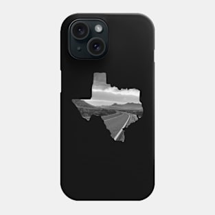 Texas State Black and white Phone Case