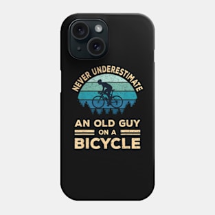 Never Underestimate An Old Guy On A Bicycle Phone Case