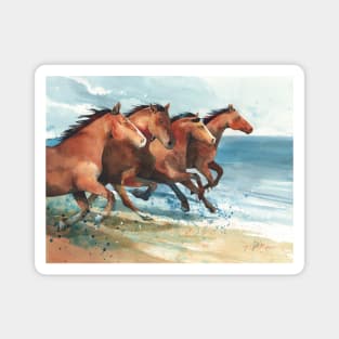 Four Horse Gallop Magnet