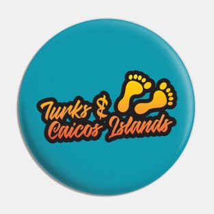 Turks and Caicos Islands Sunset Bare Feet Pin