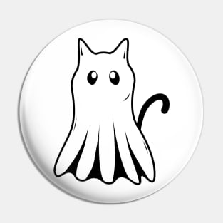 Ghost cat Pin