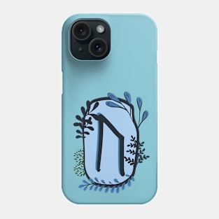 Uruz Rune Flowery Design Phone Case