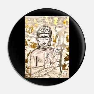 Buddha wrapped in Gold Pin