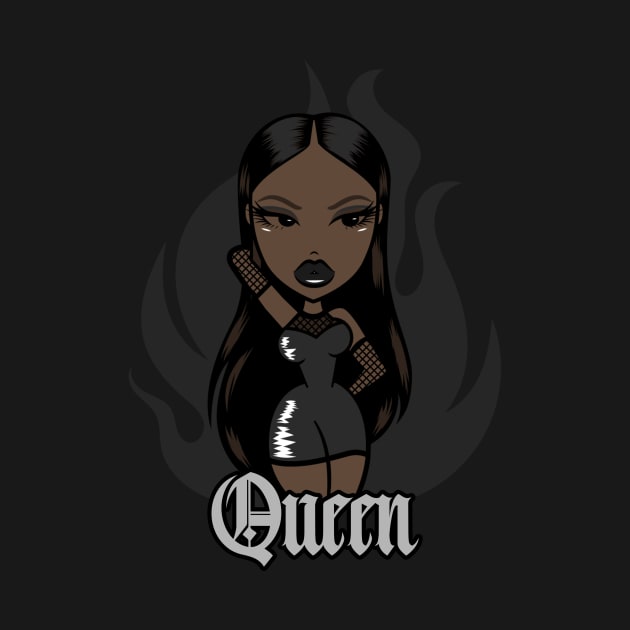 Queen Doll girl Black-Out v3.0 by Just In Tee Shirts