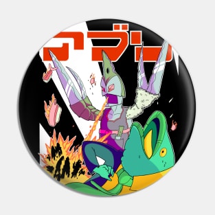 Burning Sushi Chef Kaiju Pin