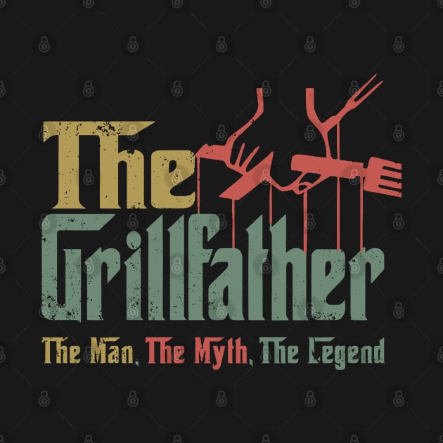 Mens Grillfather Tshirt Grill Shirts for Men by NiceTeeBroo