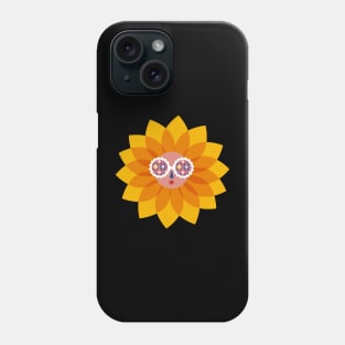 Cute summer sun design sunglasses on the beach Phone Case