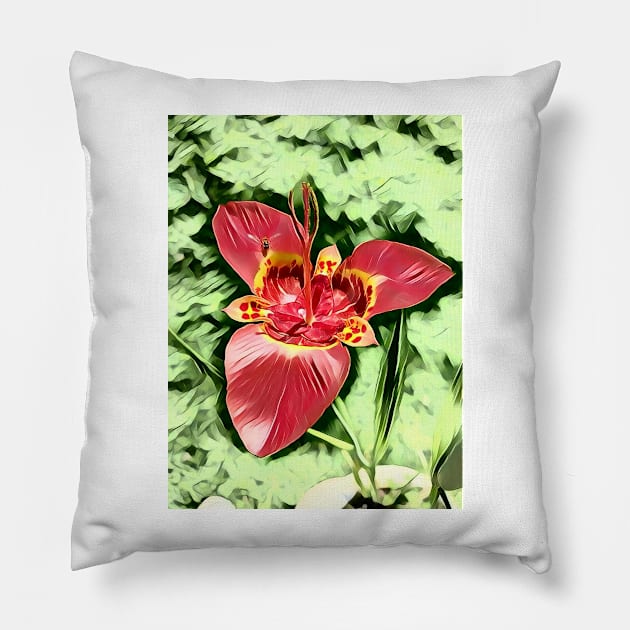 The Cosmos of Flowers Pillow by PsyCave