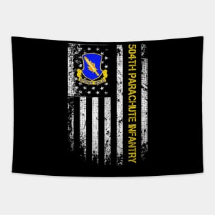 504th Parachute Infantry Regiment American Flag - Gift for Veterans Day 4th of July or Patriotic Memorial Day Tapestry