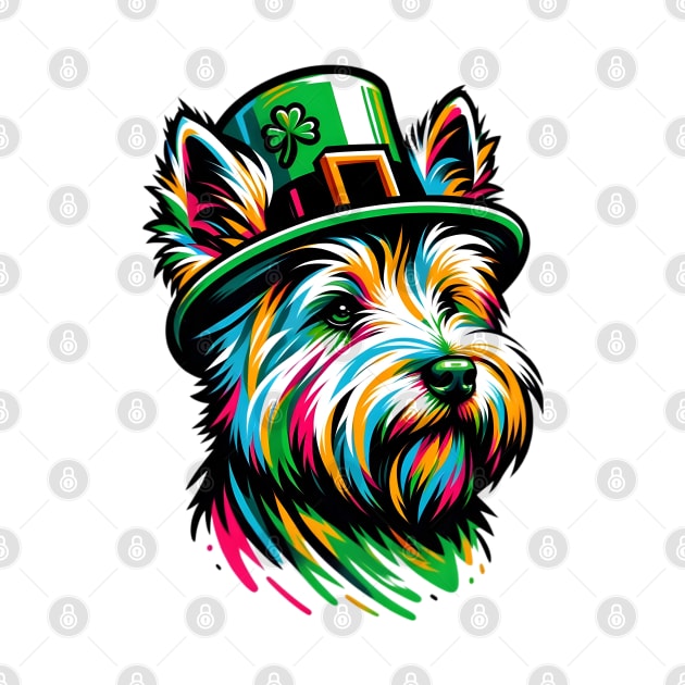 Cairn Terrier Celebrates Saint Patrick's Day in Style by ArtRUs