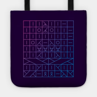 Knitting Pattern Symbols Tote