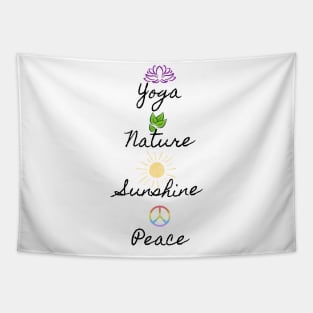 Yoga, Nature, Sunshine, Peace Tapestry