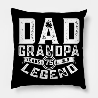 Year Old Dad Grandpa Fathers Day Bday Party 75th Birthday Pillow