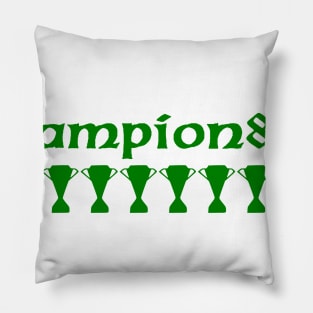 Celtic 8 in a Row Champions T-shirt. On our way to 10 in a row! #10IAR - Green Design Pillow