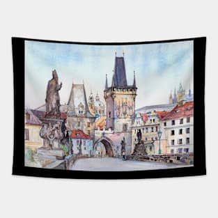 City landscape Prague Tapestry