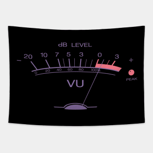 Volume VU Meter Purple - Musician Audio Engineer Analog Guitar Recording Studio Tapestry