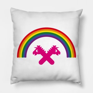 Unicorns Under The Rainbow Pillow