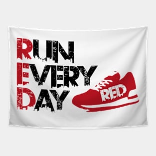 Red Run Shoes Tapestry