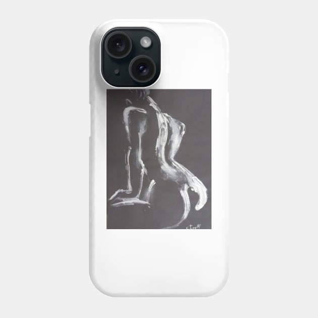 Black And White Back 3 - Female Nude Phone Case by CarmenT