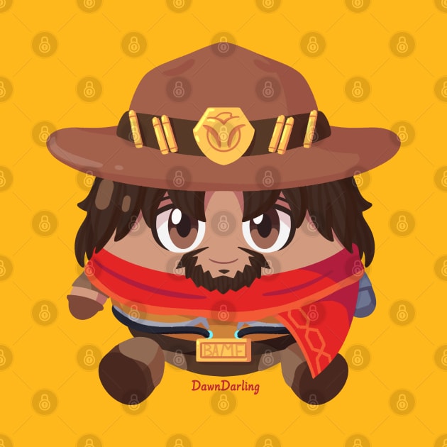 Round McCree - OW by DawnDarling