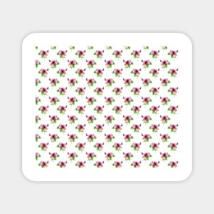 Pink Hibiscus Pattern Magnet