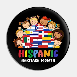 Hispanic Heritage Month Kids Boys Girls Latino Pin