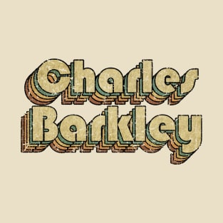 Charles Barkley // Vintage Rainbow Typography Style // 70s T-Shirt