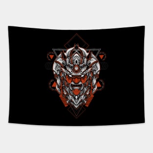 Oni mecha mask Tapestry