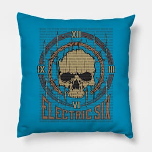 Electric Six Vintage Skull Pillow