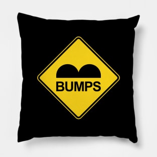 Caution Speed Bumps Traffic Sign Pillow