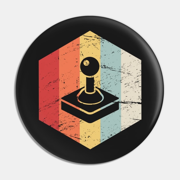 Vintage Arcade Joystick Icon Pin by MeatMan