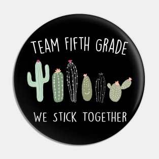 Cactus School Shirt Fifth Grade Pin