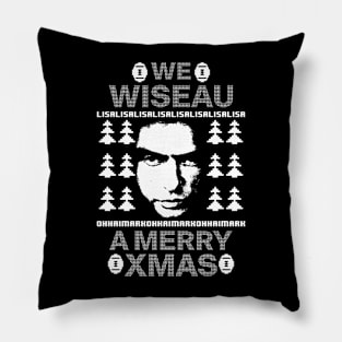 Funny Disaster Cult Movie Ugly Christmas Sweater Pillow