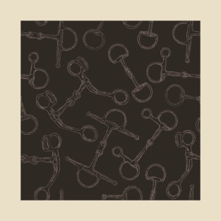 English Snaffle Bits, Dark Brown T-Shirt