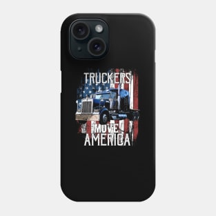 Trucker American Flag Truck Driver Phone Case