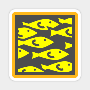 fish fiso yellow Magnet