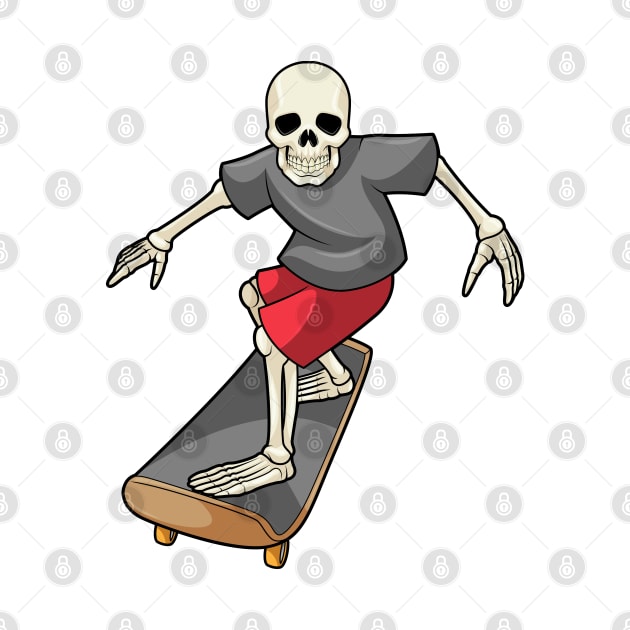 Skeleton as Skater with Skateboard by Markus Schnabel